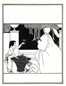 1899年の「イエローブック」のボリュームIVの表紙のデザイン（未使用） 作： Aubrey Beardsley